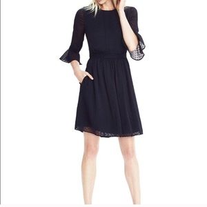 Banana Republic Dot Ruffle Sleeve Dress